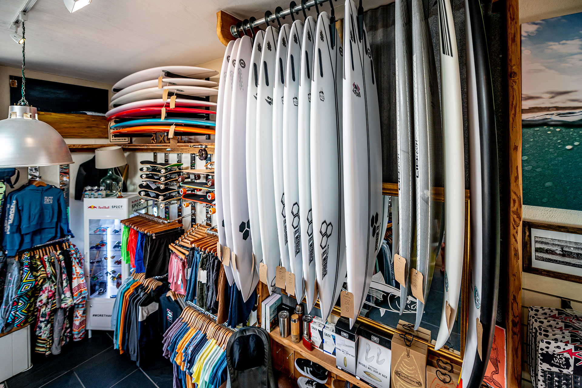 Surf clothing shop in Jersey